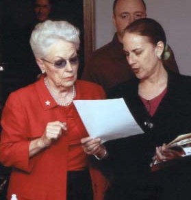 Cynthia directing former Governor Ann Richards